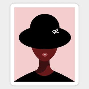 Lady in black Sticker